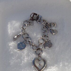 Heart Shaped Charmed Valentine's Bracelet Watch